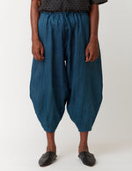 Harem Sarouel Drawcord Pants indigo