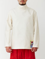Turtleneck Long-Sleeve Pullover Shirt ～off white～
