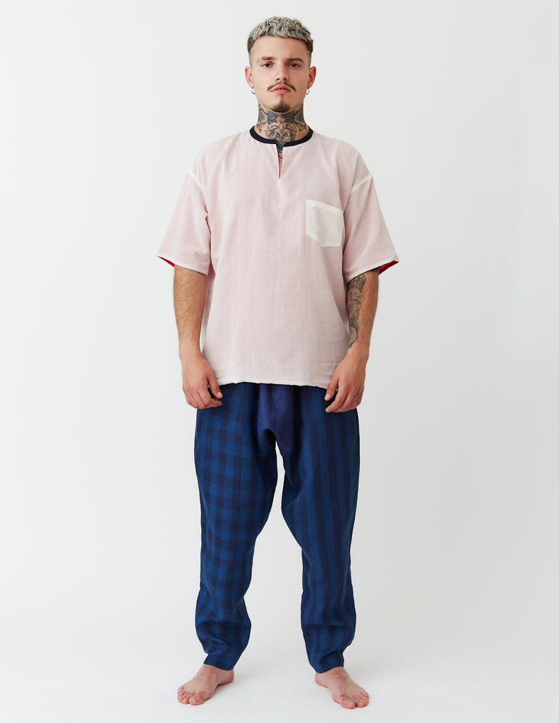 Reversible Woven Fabric T-Shirt ～white/red～ – Paris NOBNAGA